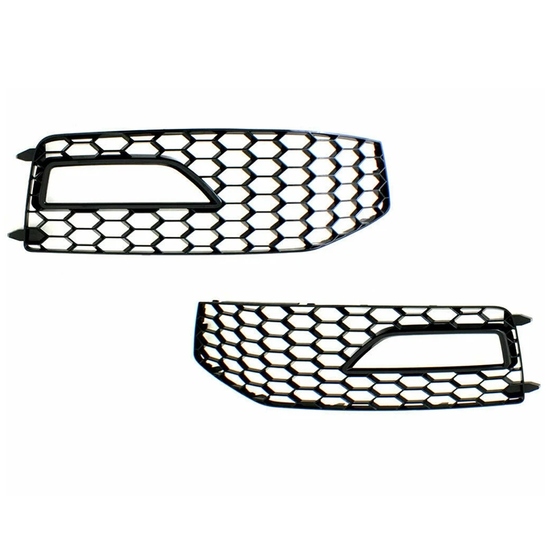 

B8.5 RS4 Fog Light Grilles for 2013-2016 -Audi A4 S-Line Front Bumper Gloss Black