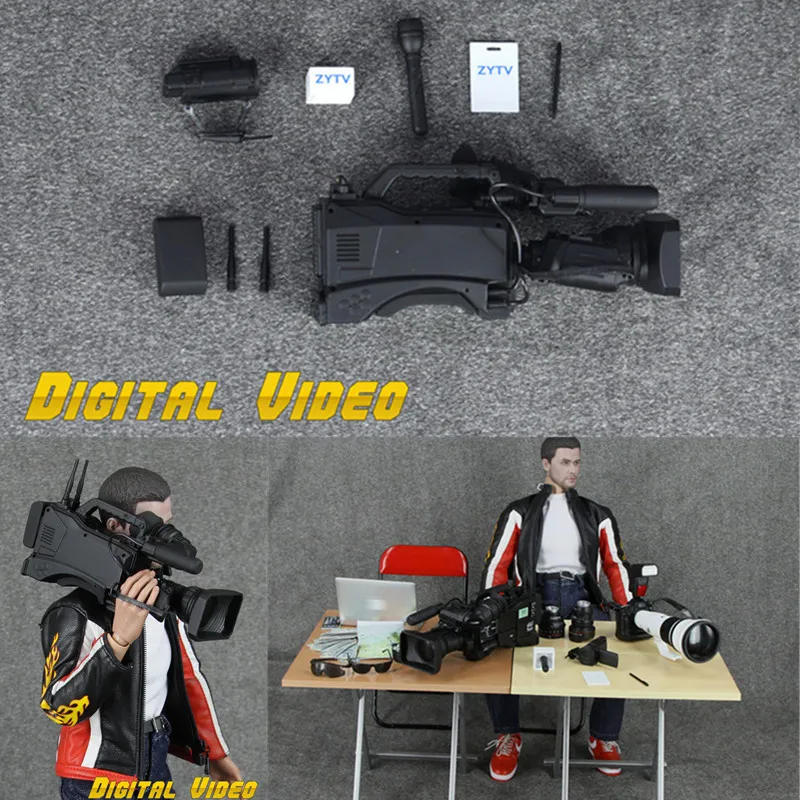 

1:6 Scale Model Figure Scene Accessories Soldier Digital Video Camera Set For 12 Inch Action Figure Male/Female Body Collection
