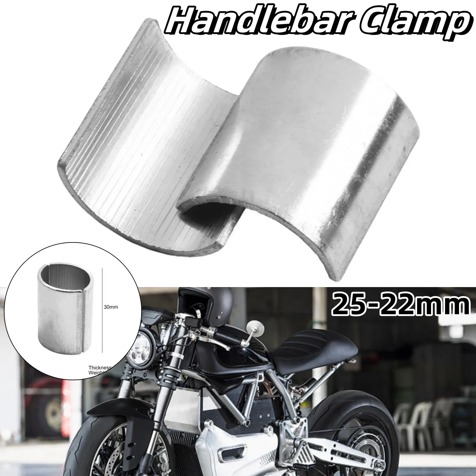 

Крепления на руль 25-22 мм, хомуты, хомуты, прокладки, набор алюминиевых зажимов на руль, адаптеры, переходники, распорки для замены