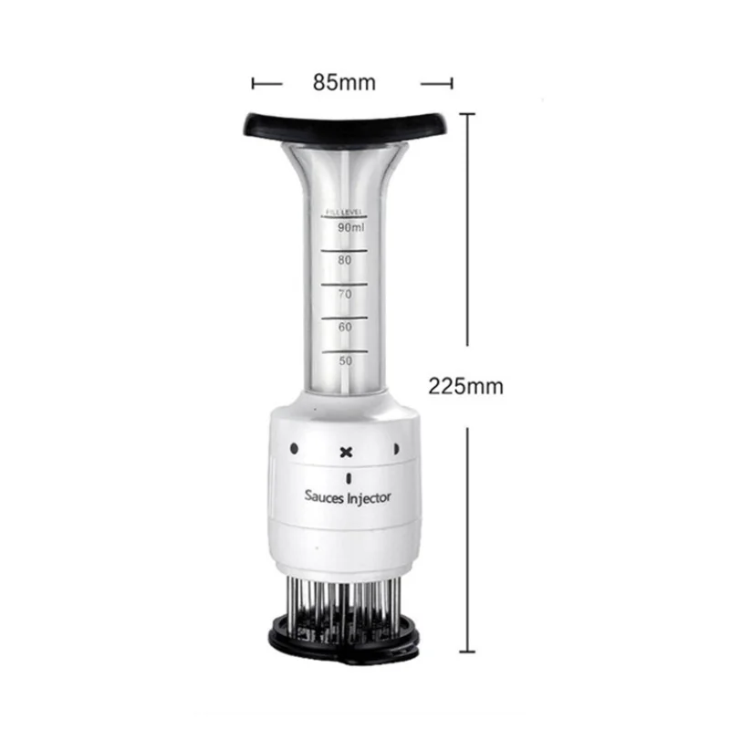 

2-in-1 Professional Meat Tenderizer Marinade Injector BBQ Meat Steak Beef Sauce Tenderizer with Stainless Steel Needle needle me