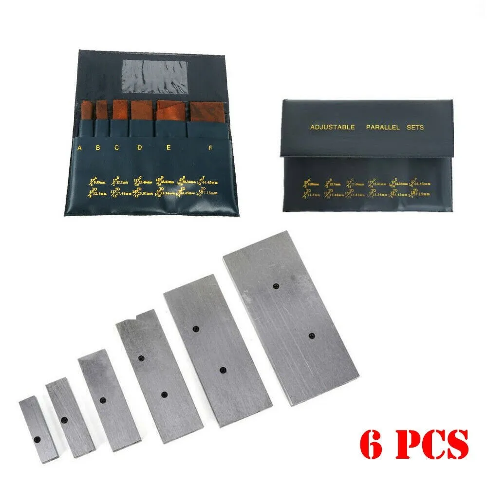 

Set Parallel Block 3/8in~2-1/4in 6pcs Adjustable For Large Range Measuring Replacement Slide Smoothly Hot Sale