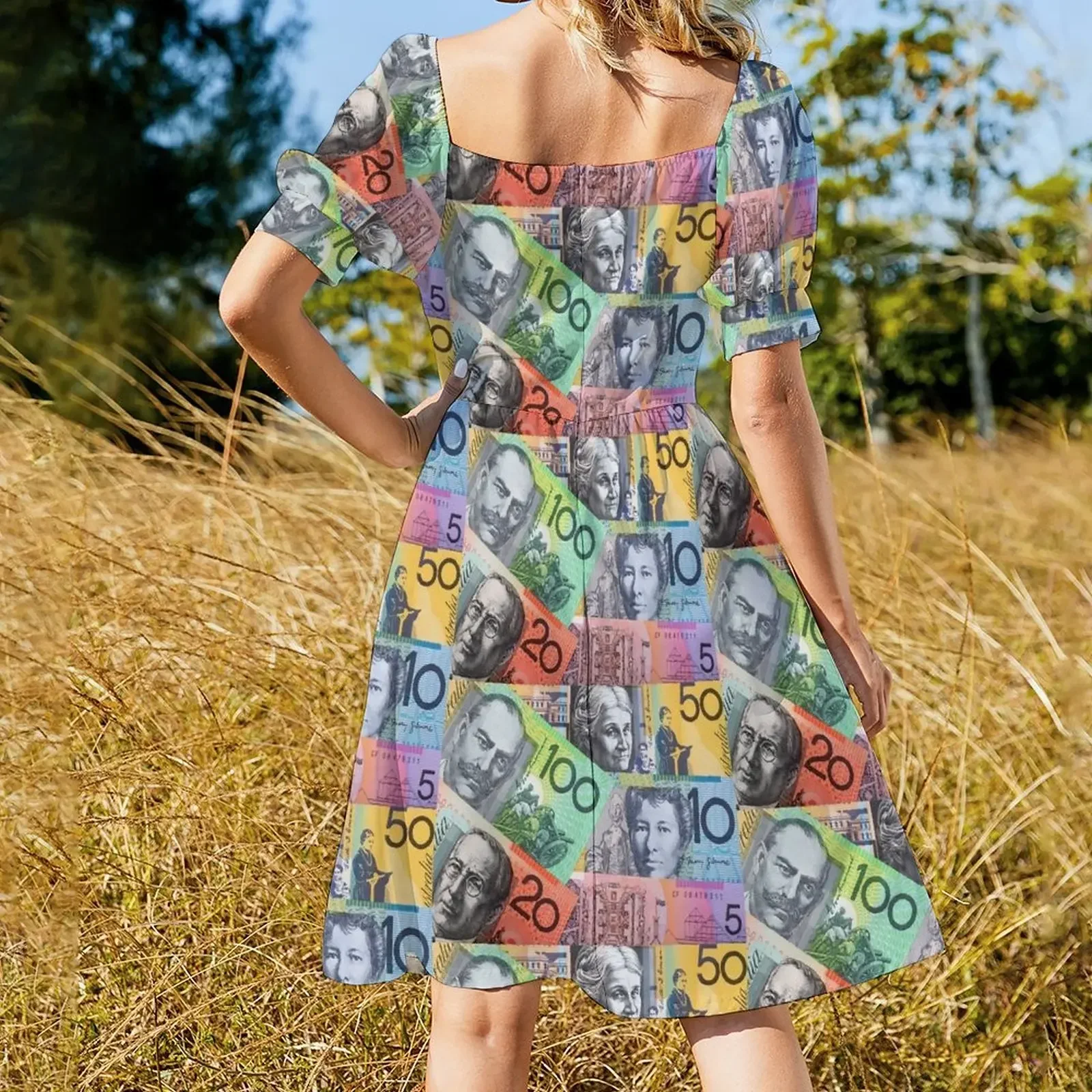 Платье без рукавов с австралийскими долларами летнее платье для женщин платья 2025