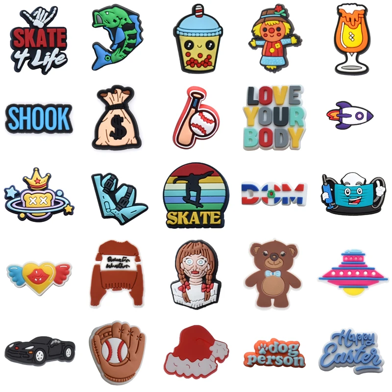 

Packs Women Charm Girl Wholesale Bulk Shoes Accessories Men Decorations for Crocs Para Pins Kids Boy Set Jeans Shoe Charms Gifts