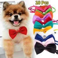 10 pc pet necklace neck tie adjustable cute convenient pet accessories useful dog cat striped bow dog cat necklace pet supplies