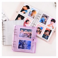 35 inch 6 ring card sleeve binder 100200 pockets photo album polaroid mini collect book kpop photocard binder glitter 25 pages
