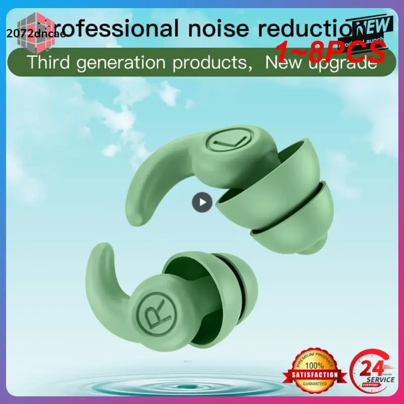 

1~8PCS Anti Noise Silicone Earplugs Waterproof Swimming Ear Plugs For Sleeping Diving Surf Soft Comfort Natation Swimming Ear