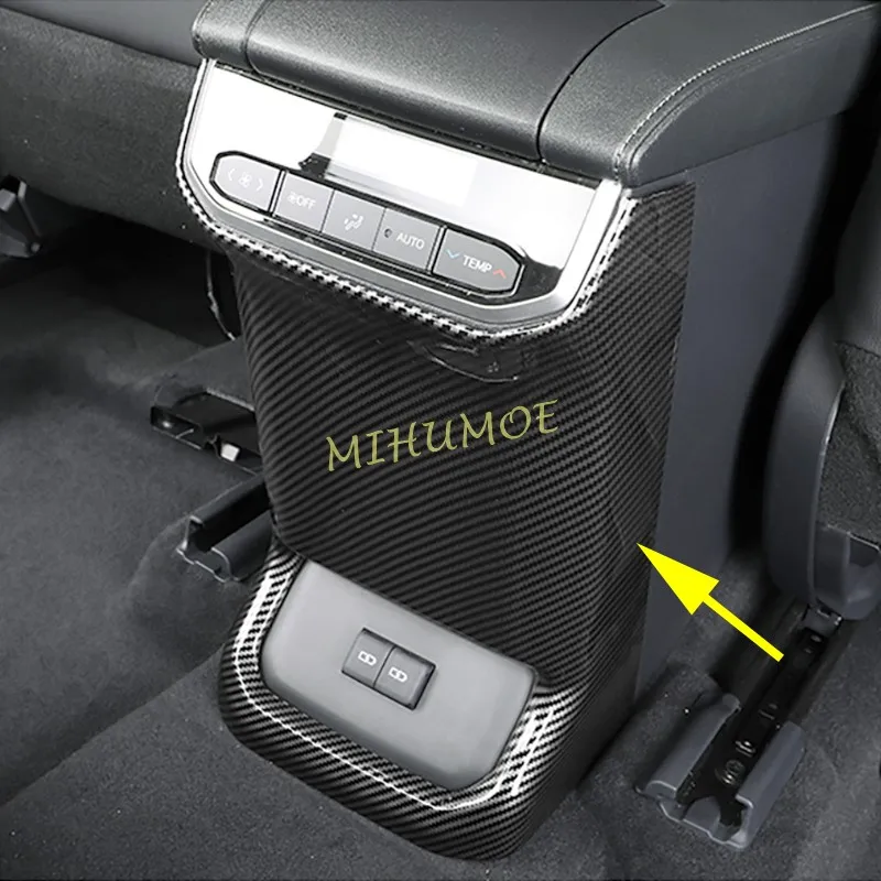 

Углеродное волокно, внутренний подлокотник на заднее сиденье, накладка на вентиляционное отверстие для Toyota Highlander Kluger 2021 2022 2023 2024 2025