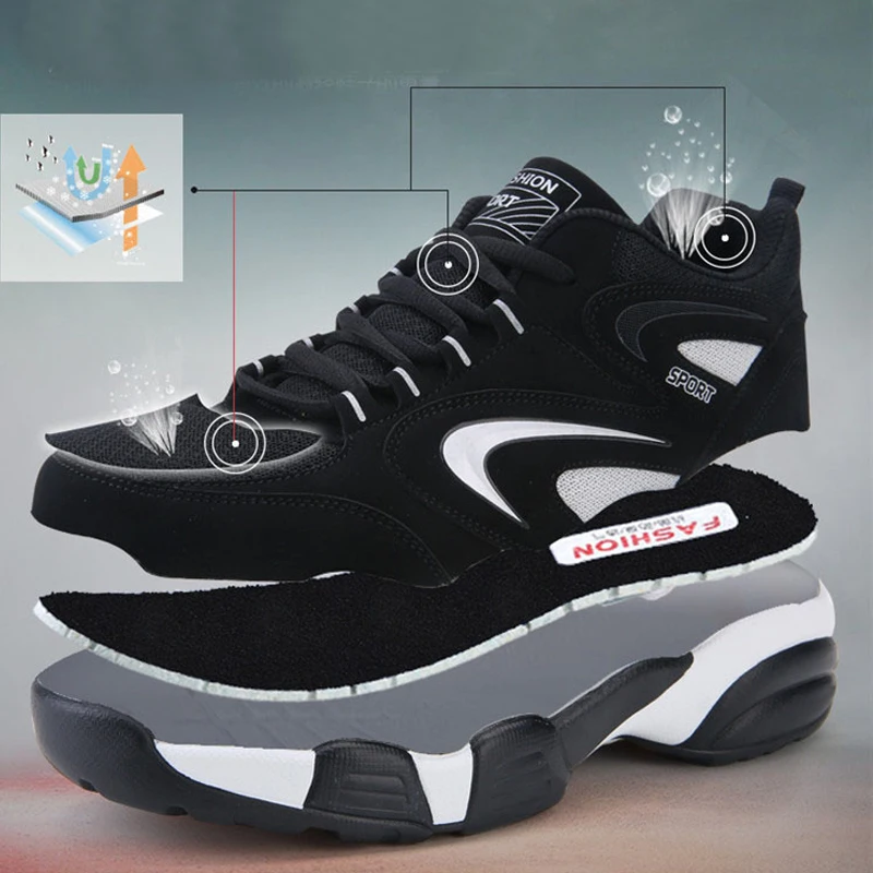 Xiaomi SALUDAS Running Shoes for Men Women Winter Keep Warm Cotton Shoes Outdoor Non-slip Leather Casual Shoes Walking Sneakers