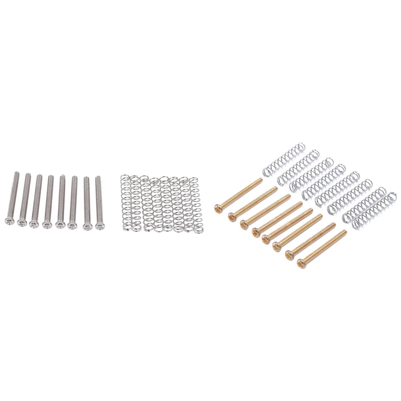 

16 шт. m3x30 мм хамбакер Для электрогитары регулировка высоты винт и пружины-серебристый с золотистым
