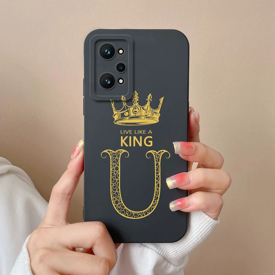 Фото Для Realme GT2 Pro GT Neo2 Neo2T 5G чехол роскошный силиконовый мягкий защитный чехол с буквами короны для RealmeGT2 GT2Pro GTNeo2 T Funda №2