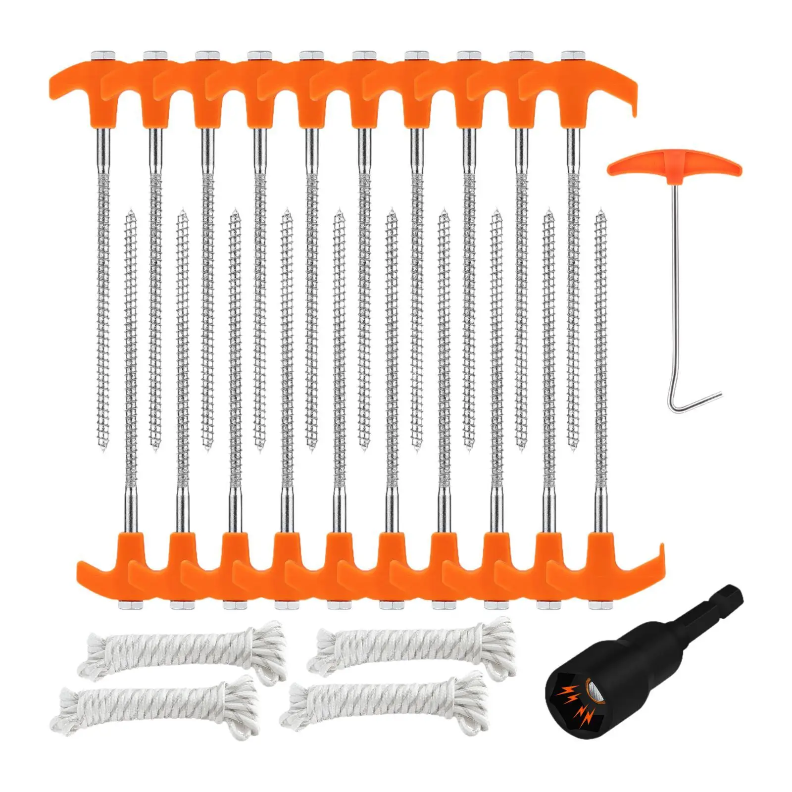 20 винтовых кольев для палатки гвозди колышки лагеря прочные прогулок кемпинга