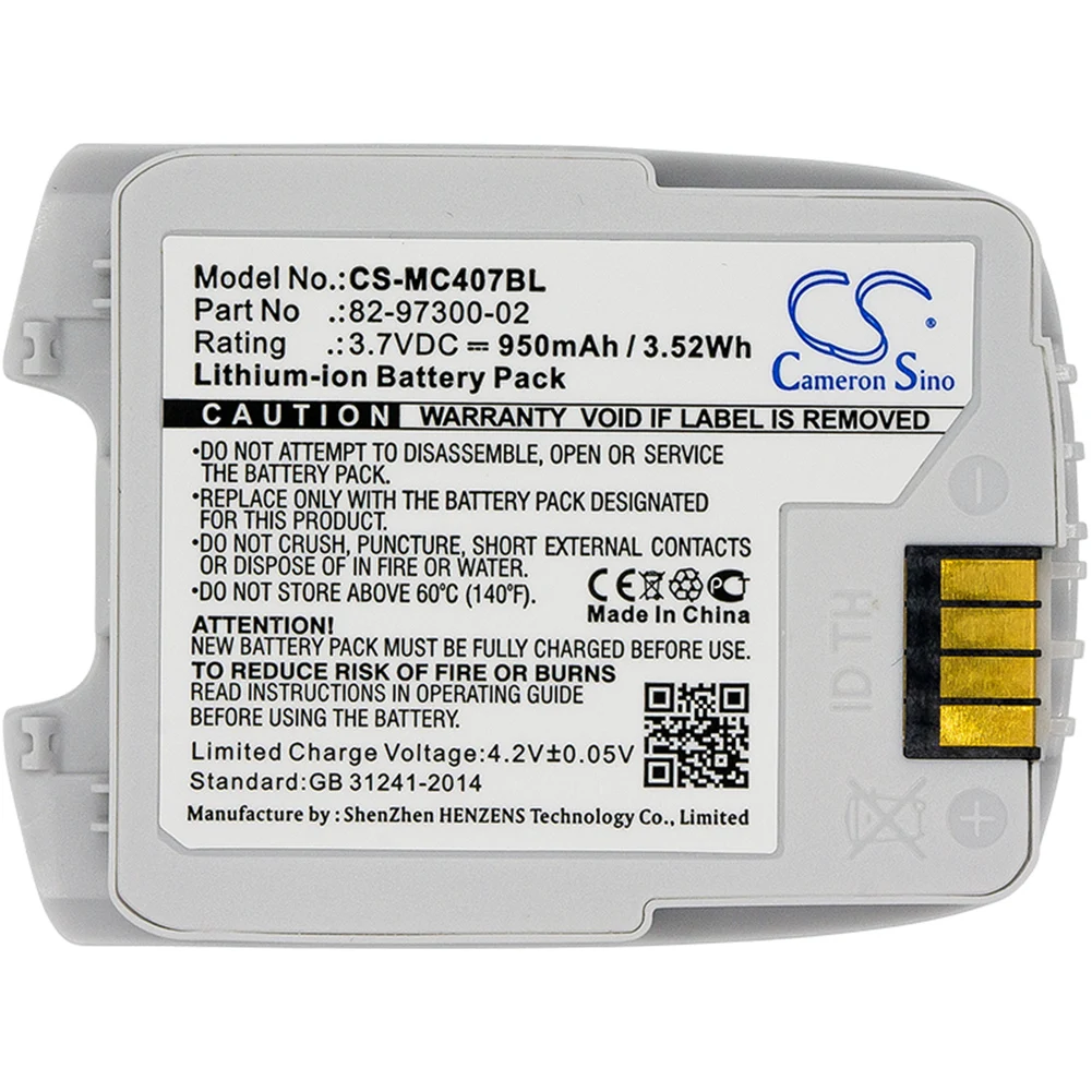 

Cameron Sino 950mA Battery for Motorola CS4070,CS4070-SR 82-97300-02,BTRY-CS40EAB00-04