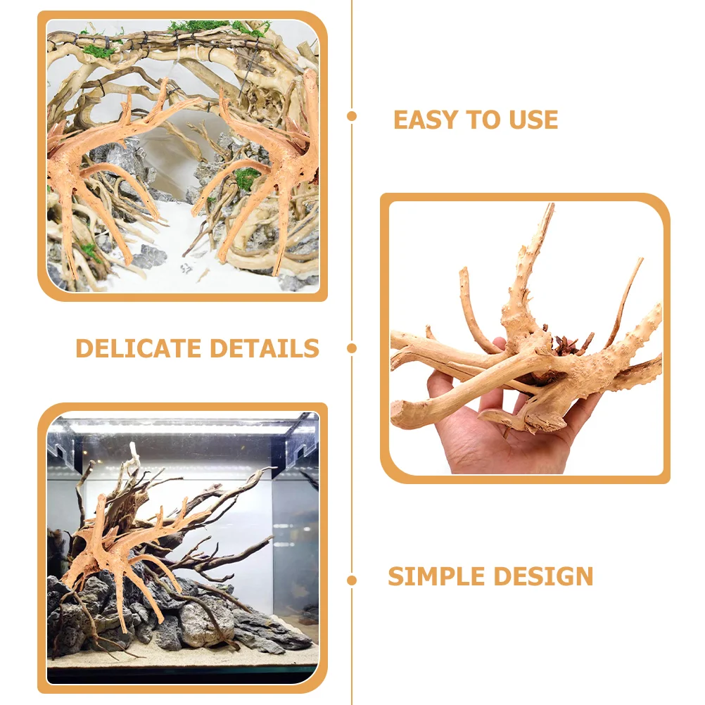 2 шт. аквариум из затонувшего дерева украшения поделки паук для аквариума мертвые