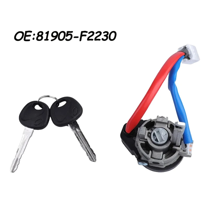Новый цилиндр замка зажигания с ключами для Hyundai Elantra 2017-2020 81905-F2230 81900F2230