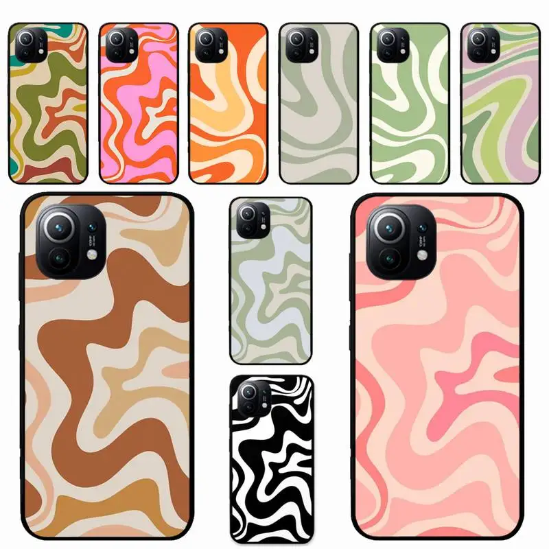 

Liquid Swirl Abstract Pattern in Beige Sage Green Phone Case for Xiaomi mi 8 9 10 lite pro 9SE 5 6 X max 2 3 mix2s F1