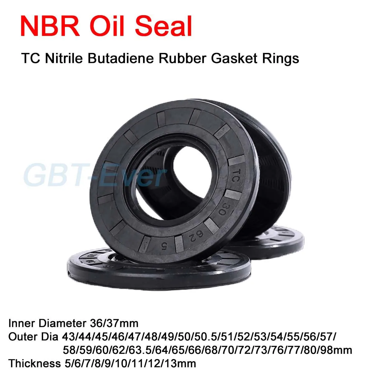 Сальник NBR в рамке ID 36/37 мм TC Прокладка из нитрил-бутадиеновой резины Кольца
