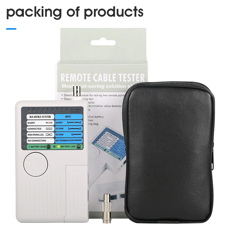 Remote RJ11 RJ45 USB BNC LAN Network Cable Tester For UTP STP LAN Cables Tracker Detector Top Quality Tool