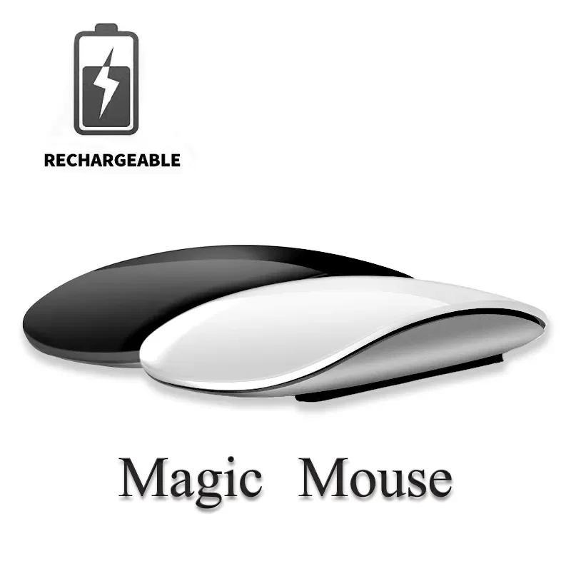 

5.0 беспроводная мышь, перезаряжаемая Бесшумная сенсорная мышь с мульти-дугой, ультратонкая Волшебная мышь для ноутбука, Ipad, Mac, ПК, Macbook