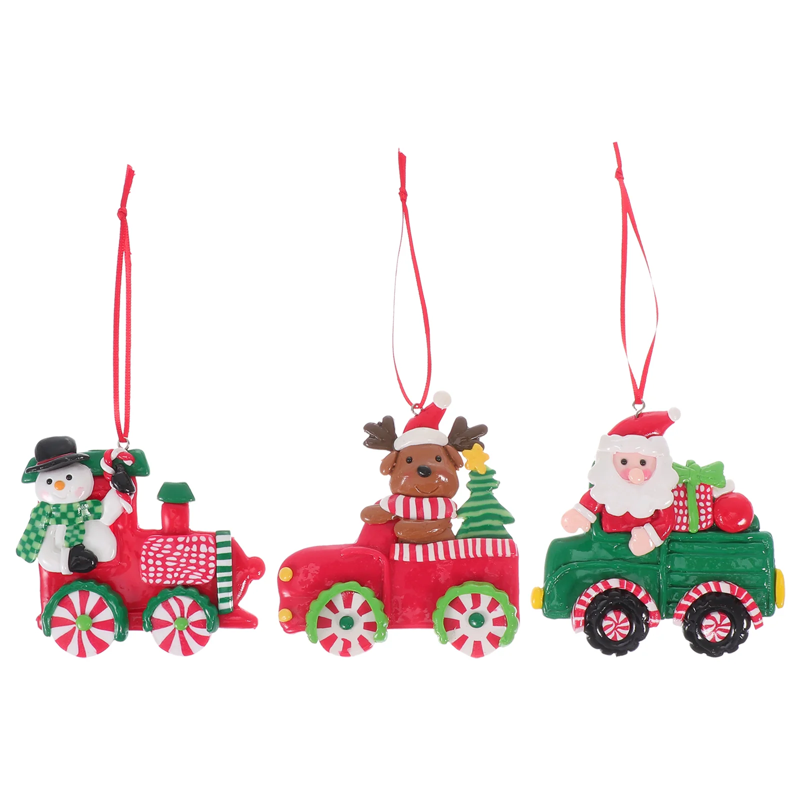 

Christmas Truck Ornaments Red Ornament Tree Decorpendant Decorations Hanging Blue Little Vintage Santa Festival Figurines Claus