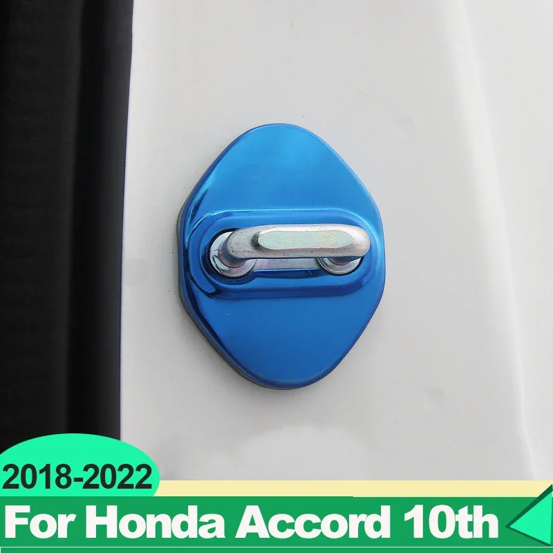 Для Honda Accord X 10 2018 2019 2020 2021 2022 Нержавеющий дверной замок автомобиля защитная пряжка