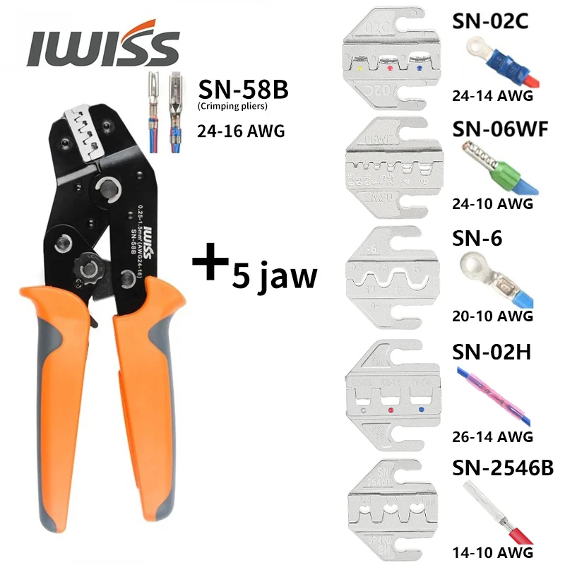 

Клещи DuPont, обжимные клещи, сменные инструменты для обжима проводов, SN-58B XH2.5 JST2.5, изоляционные электрические зажимы, минимальный инструмент