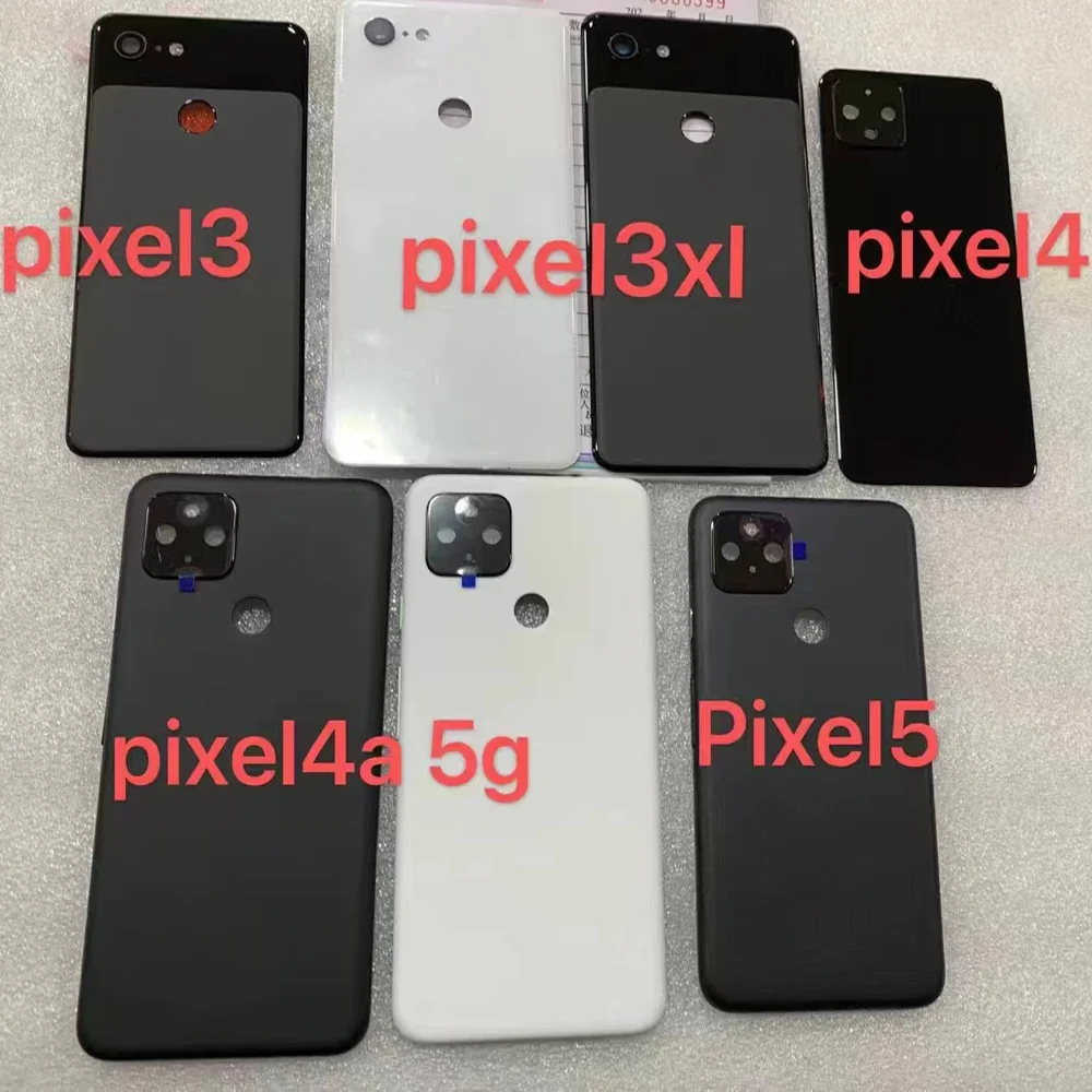 

Original For Google Pixel 3 4 XL 5 3XL 4XL 4A 5G Battery Cover Door Back Housing Rear Case Replacement Parts