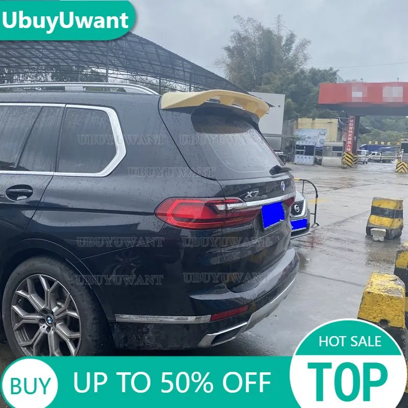 

Ярко-черный чехол из АБС-пластика для BMW X7 G07 2019 - 2021 2022, спойлер для крыши багажника автомобиля, окна, крыши, крыши