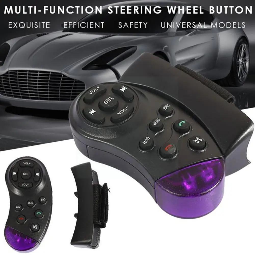 

Car Dvd Steering Wheel Remote Control Infrared Connection Car Mp3 Multimedia Player Wireless Car Remote Control For Car Cd/ S3h3