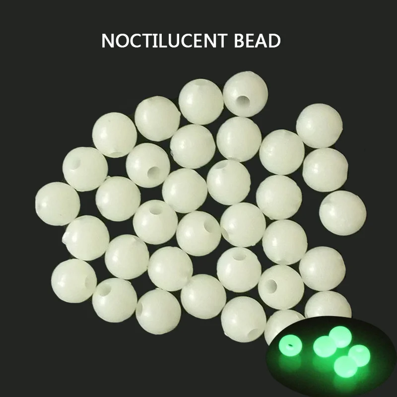 

100 pieces 4mm/6mm/8mm luminous pearl fishing space bean round float outdoor fishing accessories set