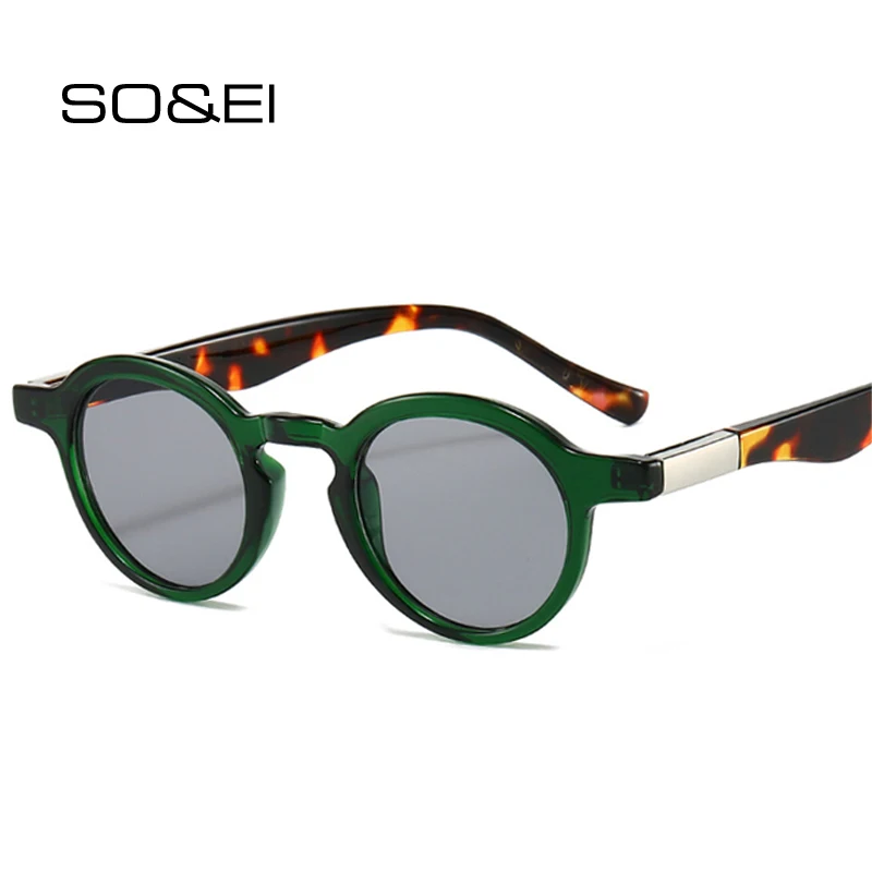 Очки солнцезащитные круглые для мужчин и женщин модные маленькие двойные очки с