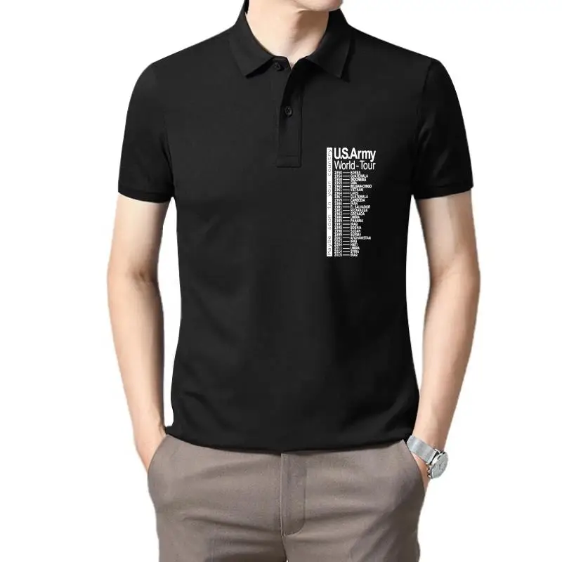 

Golf wear men US Army World Tour Coming Soon to a Country Near You unisex funny band music tour tee men polo t shirt for men