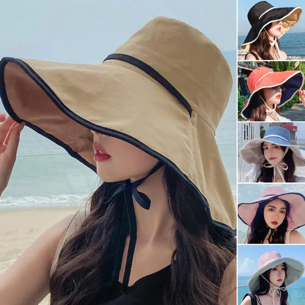 

Модная Рыбацкая шляпа, Стильная универсальная Удобная Двусторонняя широкополая Солнцезащитная шляпа, Солнцезащитная шляпа
