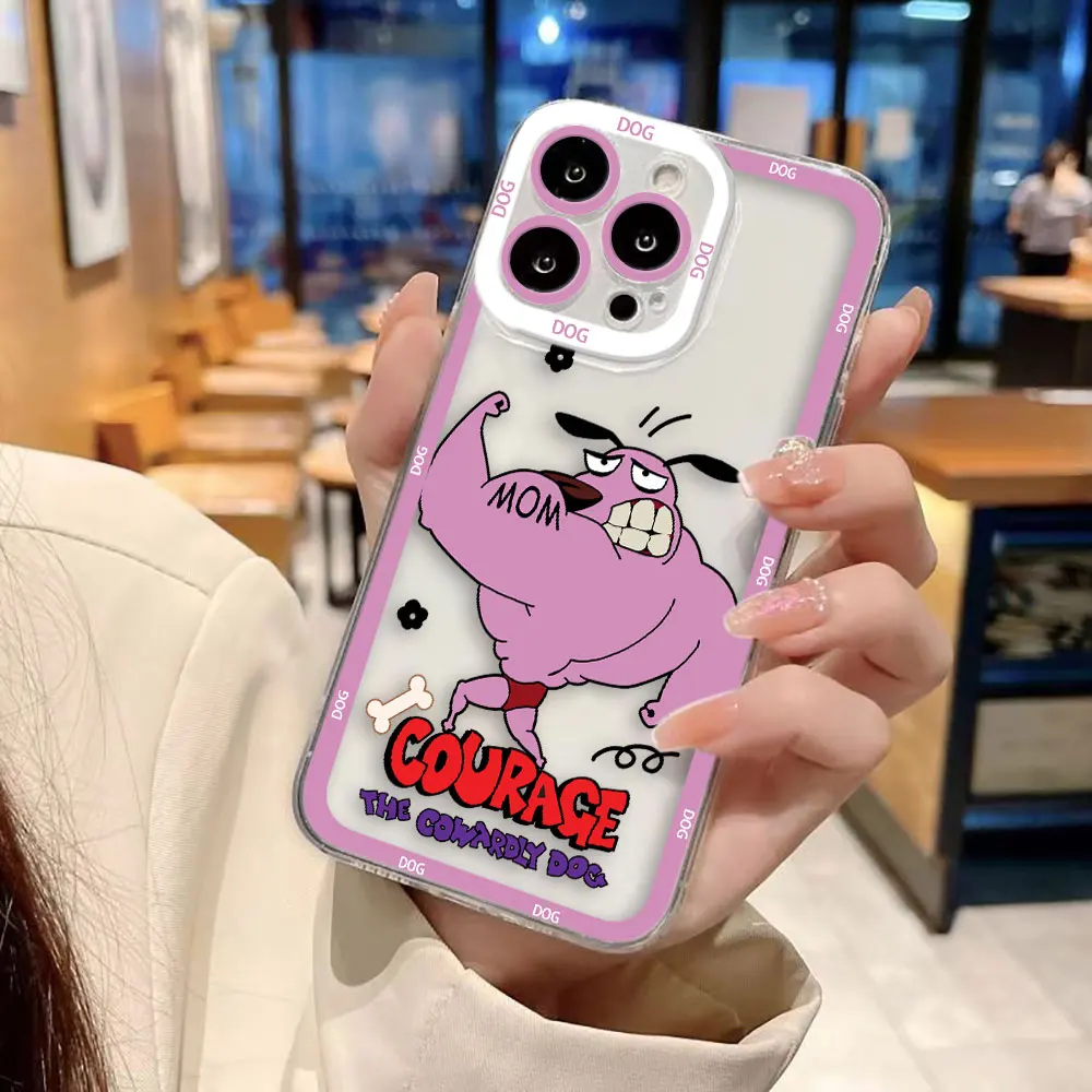 Фото Прозрачный чехол для телефона с рисунком C-Cowardly Dog для Xiaomi Redmi Note 15 14 13 12 11 11T 11S 10 9 10S 9S 8 Pro Max Plus, чехол из ТПУ №1