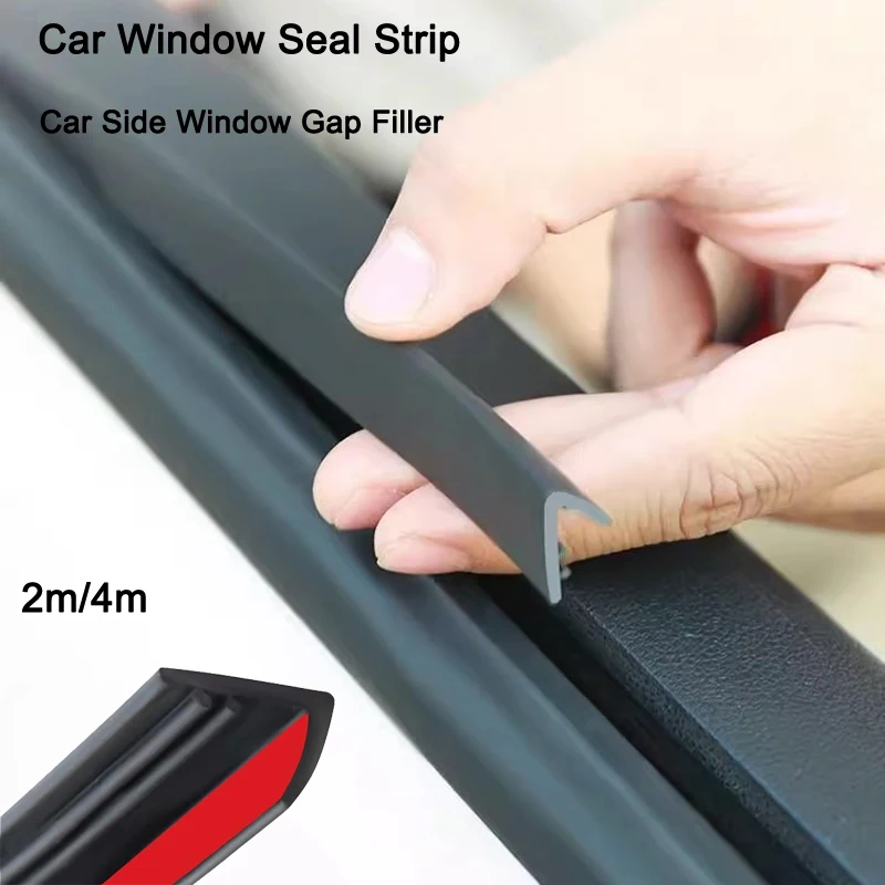 

Car Window Seal Strip Car Side Window Gap Filler V Shape Rubber Sealant Strips Noise Insulation Protector Sealing Strips