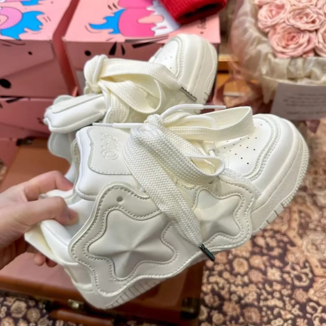 Кроссовки женские на платформе Повседневные Дышащие для бега Спортивная удобная