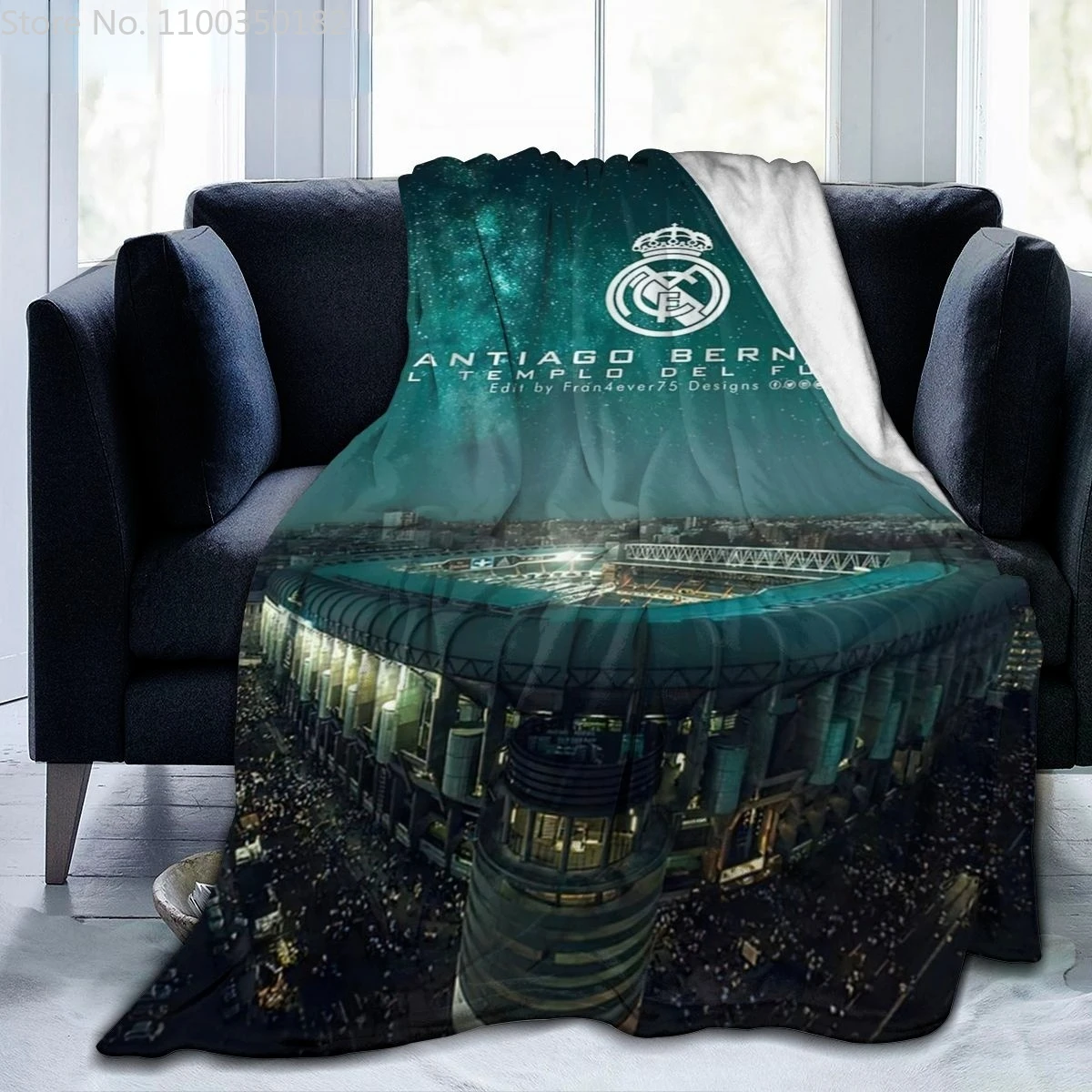 

Real Madrids Anime Rangers RFC badge Fleece Blanket flannel throw Sherpa bedspread bedding sofa 08