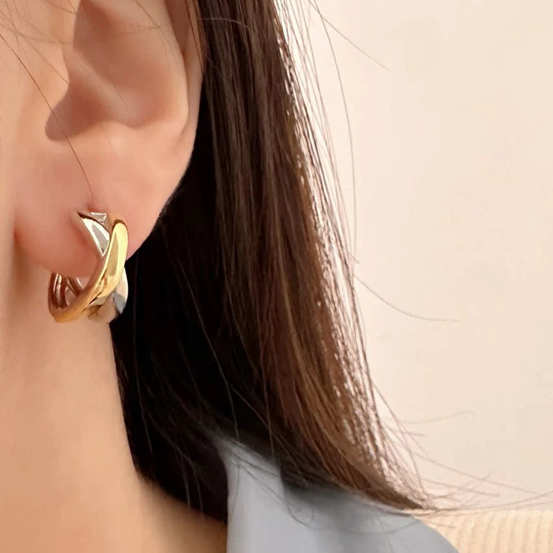 Металлические серьги-кольца