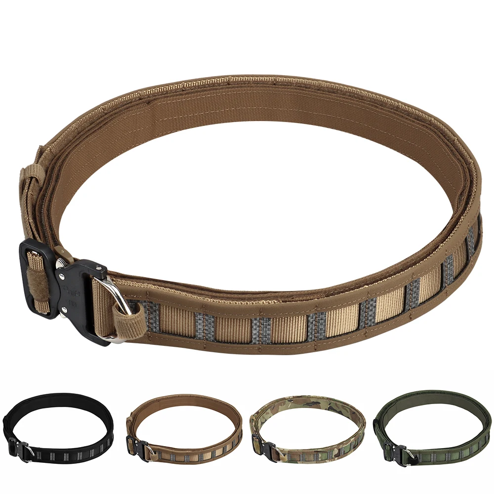 

Tactical Battle Belt Special Combat Belt for Men,Includes Inner Outer Belt MOLLE Duty Belt for Paintball Hunting Airsoft CS Game