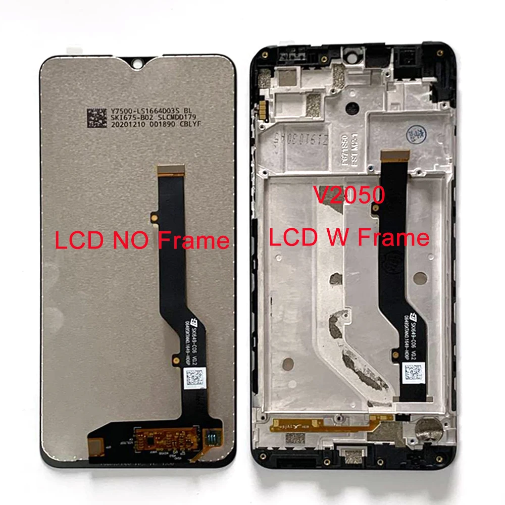 6,49 'Оригинальный ЖК-экран для ZTE Blade V Smart V2050 2050RU, сенсорный экран, дигитайзер для ZTE Blade 20 Smart V1050 рамка