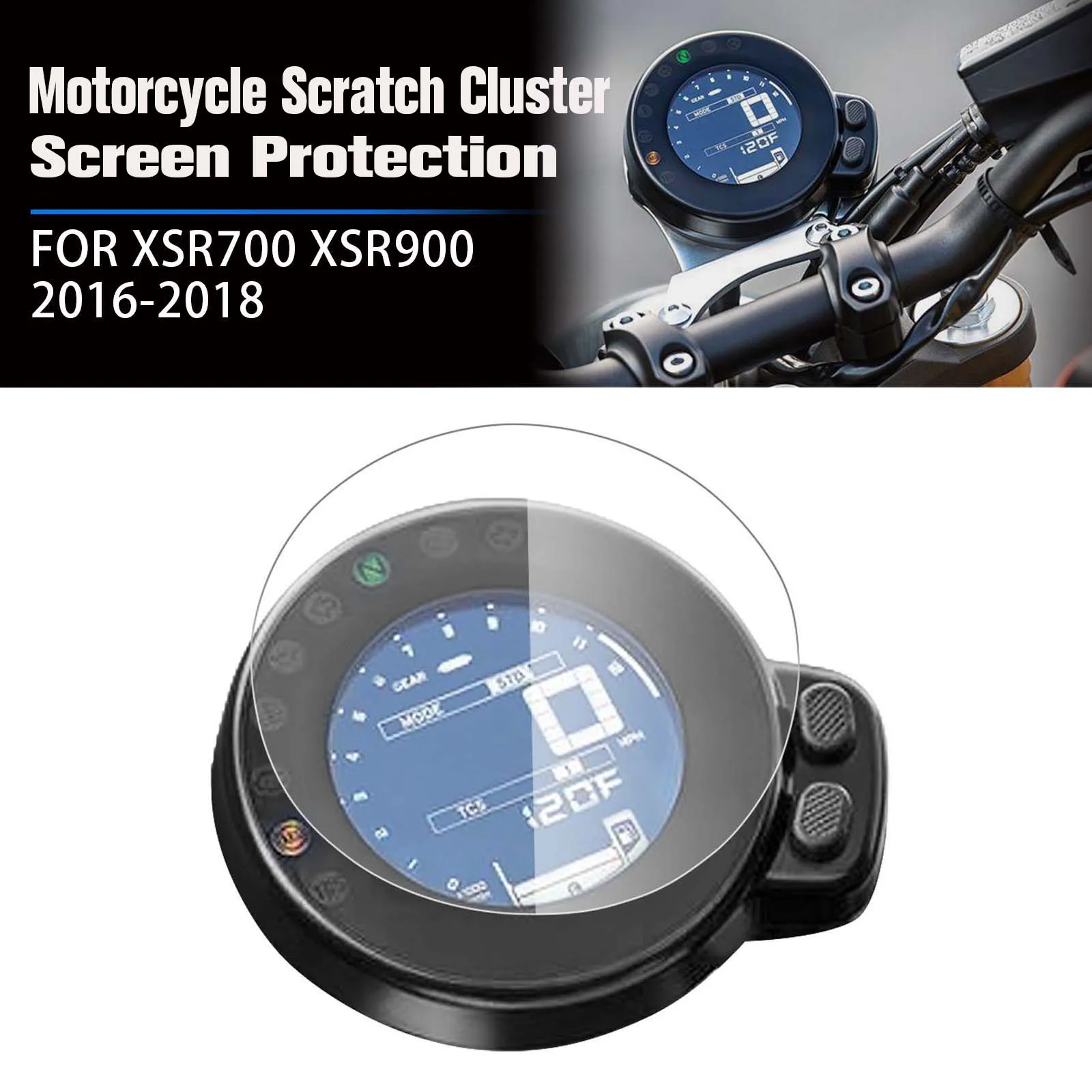 

Для Yamaha XSR700 XSR900 XSR700 XSR900 2016 2017 2018, мотоциклетный спидометр, защита от царапин, кластер, защитная пленка для экрана