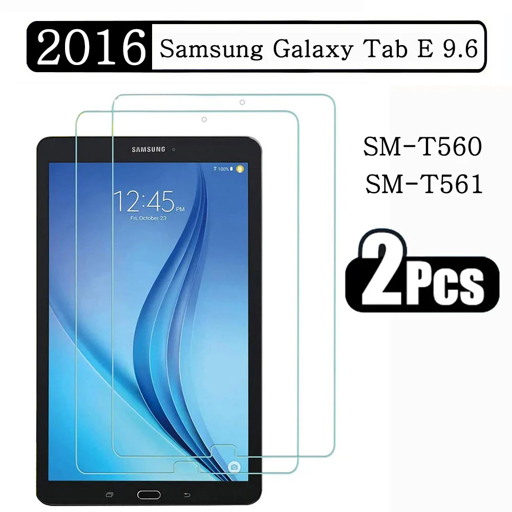 

(2 Packs) Tempered Glass For Samsung Galaxy Tab E 9.6 2015 SM-T560 SM-T561 Screen Protector Tablet Film