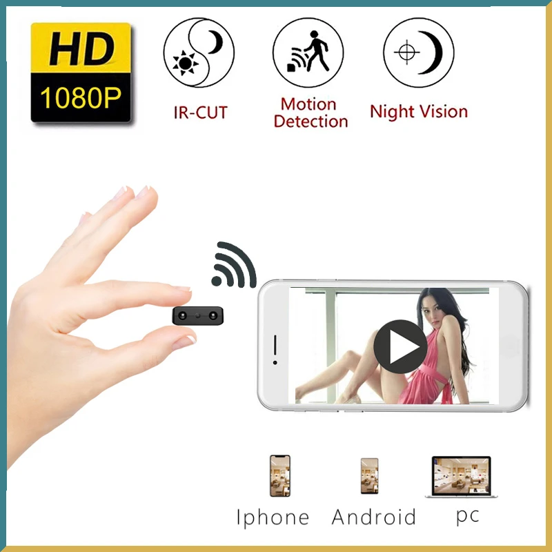 

1080P Wifi Mini Camera Smallest Camcorder With secret Infrared Night Vision Motion Detectio IP Cam Support Remote Control View