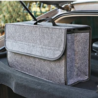 car trunk organizer soft felt storage box large anti slip compartment boot organizer storage bags stowing tidying accessories
