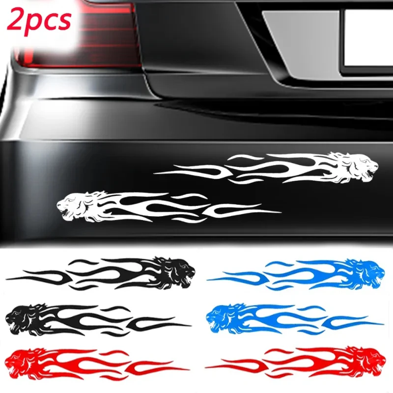 

2 Pcs Tiger Flame Totem Car-Decal 20 * 3cm General Motors Auto Decal Personalized Decals To Decorate Body of Automobile