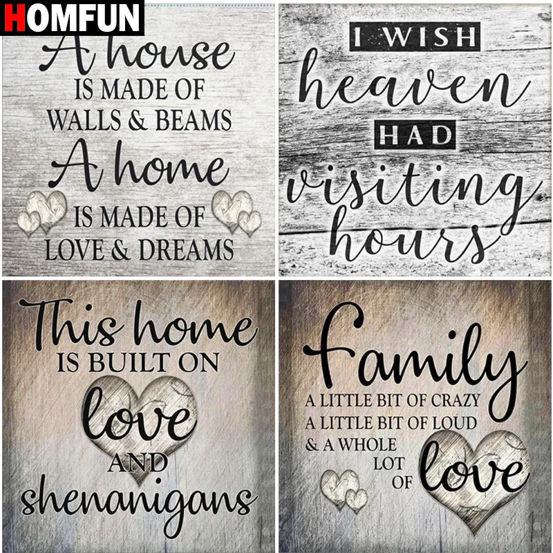 

5d алмазная живопись HOMFUN, полноразмерная/круглая картина «Слово», стразы, для творчества, алмазная вышивка, домашний декор