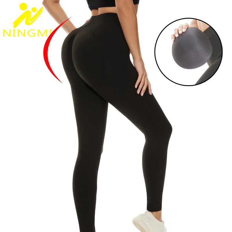 

NINGMI Shapewear Push Up Leggings Women Butt Lifter Leggings with Hip Pads Tummy Control Compression Leggings