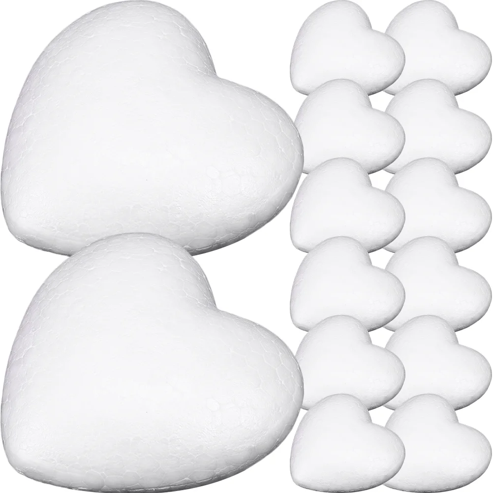 

100 Pcs Heart Wedding Foam White Foam Heart Forms Toys Kids Wedding Foam Balls Heart Shaped Foam Children Toys