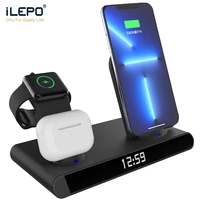 3 in 1 wireless charger for iphone 13 12 11 xs mini pro max iwatch airpods qi fast charging dock station wireless chargers stand