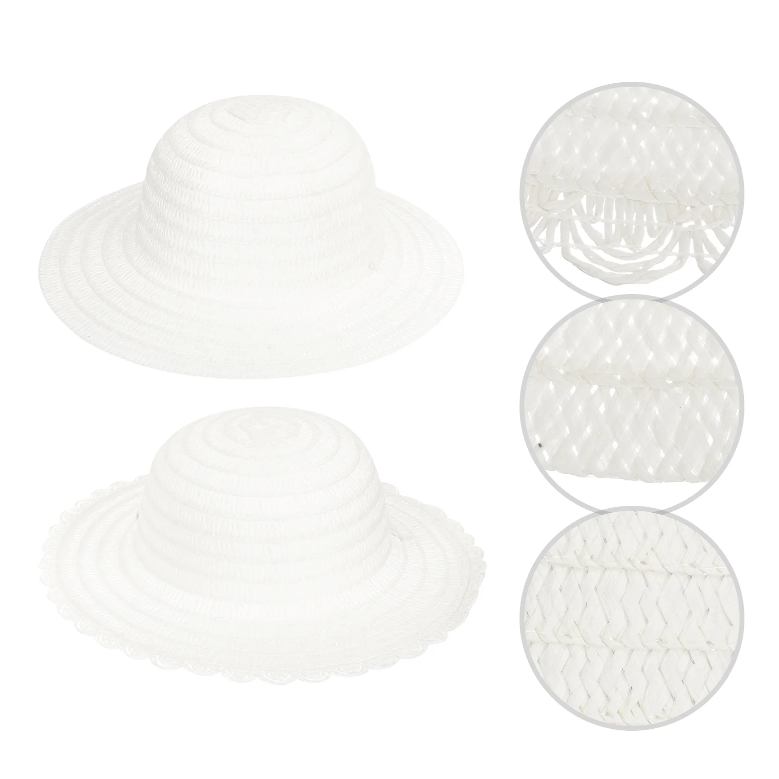 

8 Pcs DIY Straw Hat Kids Girls Toys Painting Crafts Baby Natural Grass Kit Hats Child