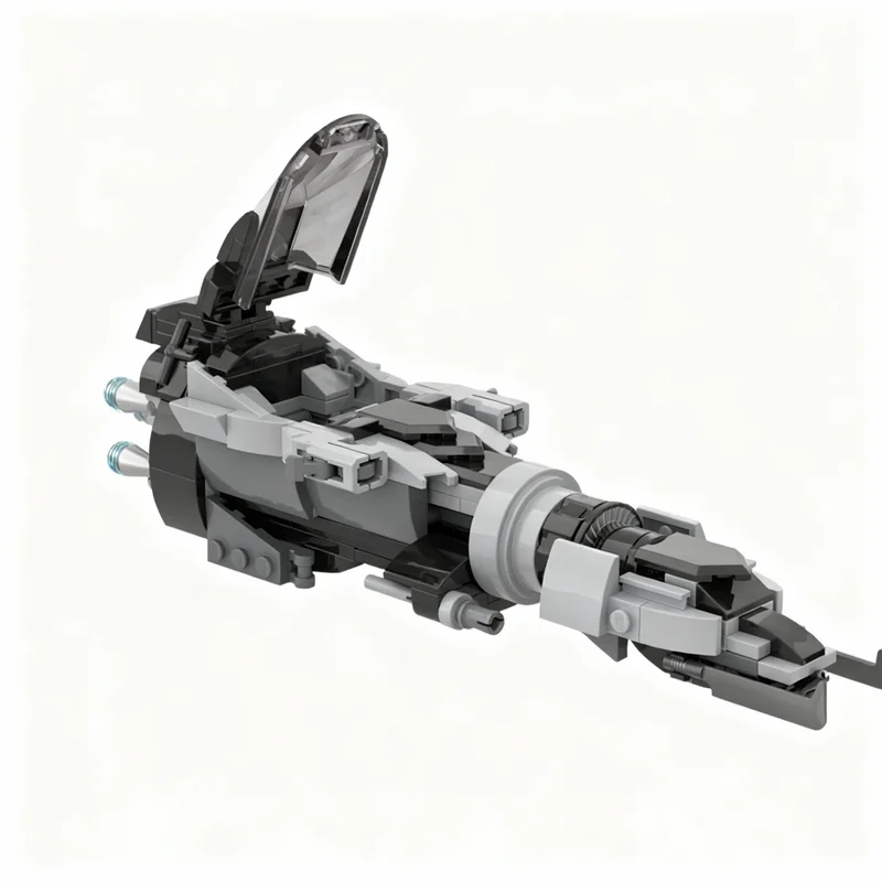 Фото 201 деталь MOC SW Landspeeder: Модель звездолета для сборки, конструктор, игрушка, подарок на праздник, архитектурная модель, развивающая творческие способности №3